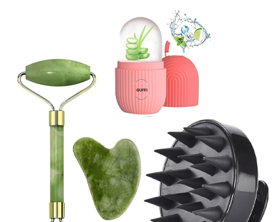 Facial Massager Jade Roller & Gua Sha Tool Natural Himalayan Stone For Face Neck Healing Skin Wrinkles