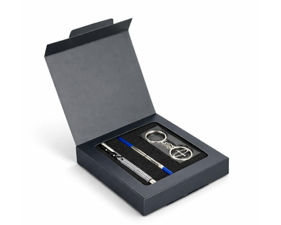 Gift Set | Vector Special Edition Chrome Trim Roller Ball Pen with Parker Keychain | Ideal for Gifting | Elegant Gift for Any Occasion