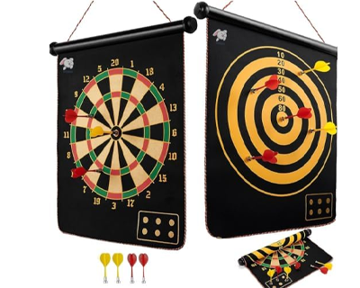 Storio Magnet Dart Board Game for Kids,Double Sided Magnet Dart Board with Darts