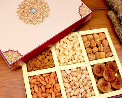 Ghasitaram Gifts Dry Fruit - Fusion 6 Part Dry Fruit Box|Dry Fruit Combo Pack Offer