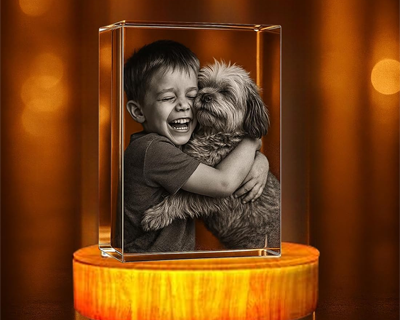 Personalized 3D Crystal Photo Cube