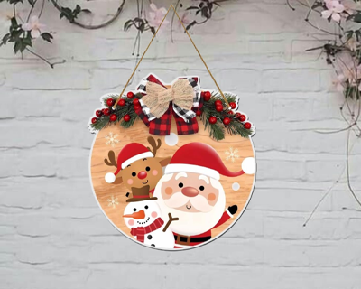 Webelkart Premium Merry Christmas Printed Wall Hanging/Door Hanging For Home And Christmas Decorations Items- Christmas Gift Items