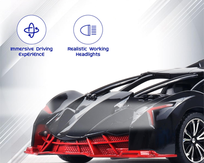 Jam & Honey Remote Control Car for Kids | High-Speed RC Car with Rechargeable Lithium Battery | Type-C Charging | LED Headlights