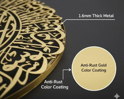 Herrlich Homes Set Of Ayatul Kursi,Surah Al-Falaq,An-Nas Islamic Wall Art|Islamic Home Decor|Islamic Wall Art|Islamic Calligraphy