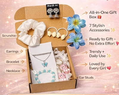 Jewelry Combo Gift Set for Women Girls with Storage Box – Butterfly Pendant Necklace