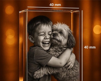 Personalized 3D Crystal Photo Cube