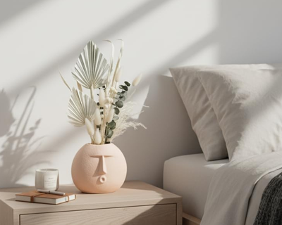 Face Ceramic Vase for Home Décor | Office or Living Room