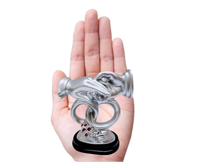Dul Dul Porcelain Couple Ring Showpiece for Valentine