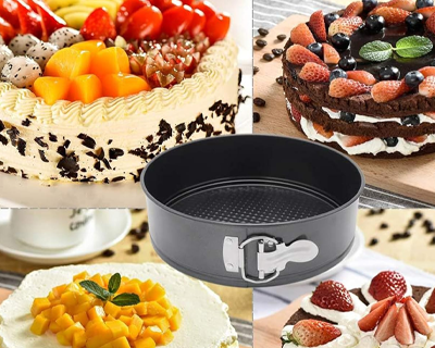 PureBake Premium Sgs Certified Cake Baking Combo 4 Baking Set Includes Round Cake Tin