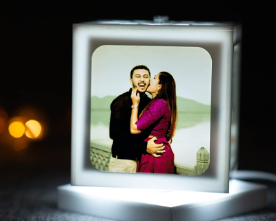 Birthday Gift for Wife - Nostalgia Flora - Rotating Photo Lamp with 4 Photos | Birthday Gifts for Girlfriend, Couple, Wedding Gifts, Anniversary Gift Ideas