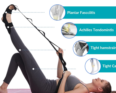 Yoga Belt for Women Men, 5 Loops Yoga Strap for Stretching, Yoga Bands for Yoga Exercise Fitness