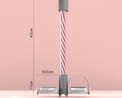 Fitness Tension Rope with Wider Pedal, 6-Tube Elastic Yoga Pedal Puller Resistance Band, Pull Reducer Training Bands