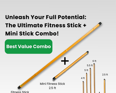 5.5ft & 2.5ft Full Body Stick Mobility Kit | Mobility, Stretch, Posture Corrector, Yoga, Exercise, Pilates | Splinter-Free Finish