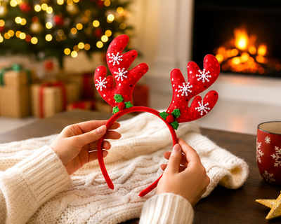 Red Christmas Headband