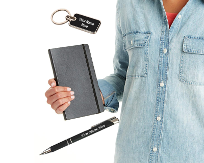Personalized Diary, Metal Pen & Keychain Set | Size A5-192 Page Writing Journal | Engraved Gift Set for Office, Corporate Events, Diwali, Christmas & Special Occasions
