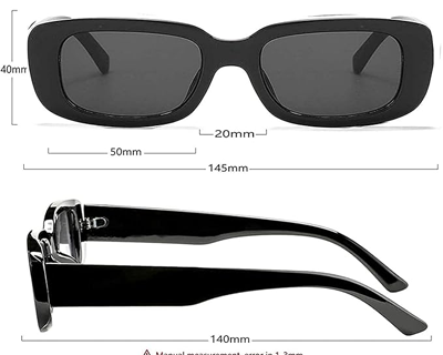 Retro Fashion Rectangle MC STAND Glasses for Men for Women Trendy Sunglasses UV 400