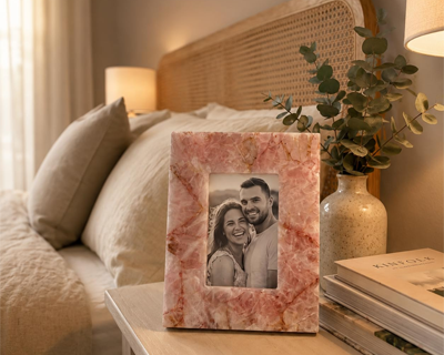 Rose Quartz Frame | Crystal Photo Frame