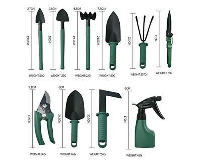 Gardening Tools for Home Gardening Kit Set Plant Care Including Anti-Rust Trowel Fork with Portable Storage Case