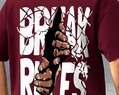 Baggy Hip-Hop T-Shirt for Men - Graphic Printed T Shirts