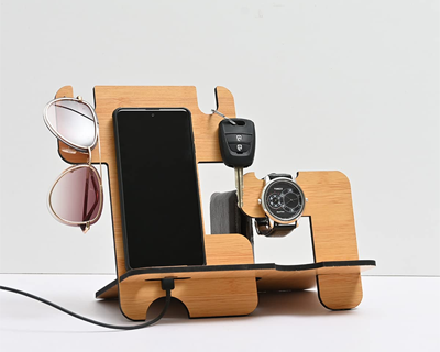 Desk Organizer (5 in 1) with Mobile Stand Thoughtful Gifts for Men for Husband Birthday Rakhi Gift for Brother & Boyfriend New Year Gift Hamper