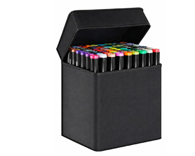 Colorful Art Markers Sketch Pens With Carrying Case For Painting Sketching Calligraphy Drawing