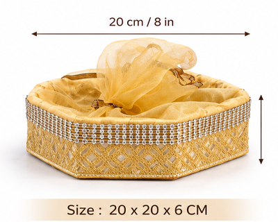 Shape Decorated Net Hamper Gift Basket Combo
