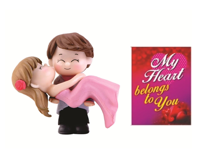 Chocozone Couple Hug Resin Showpiece Couple Miniatures Valentine Gifts for Girlfriend Boyfriend Wife Husband Valentines him Valentine Day Gifts