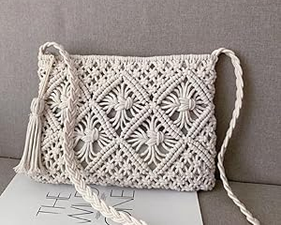 Women's Handmade Macrame Crossbody Sling Bag Tote Bags Beautiful