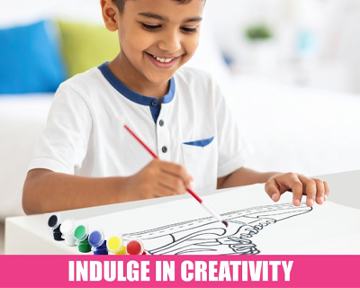 Crafts Tote Bag Painting Kit for Kids & Adults – Reusable Cotton Shopping Bag with Colors & Brush