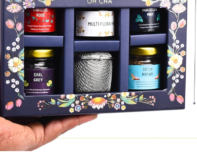 Tea Gift Box | Assorted Tea Gift Set with Infuser & Multiflora Honey