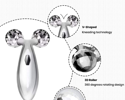 8 Pcs Facial Massager Kit for Face Care | Jade Roller, Gua Sha, Ice Roller, 3D Face Massager, Gold T Bar, Derma Roller, Silicone Scalp Brush, 10 Nose Strips | Skin Tightening Glow Kit | Women Men