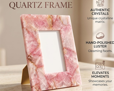Rose Quartz Frame | Crystal Photo Frame