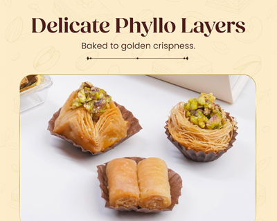 Authentic Assorted Baklava with Pistachios