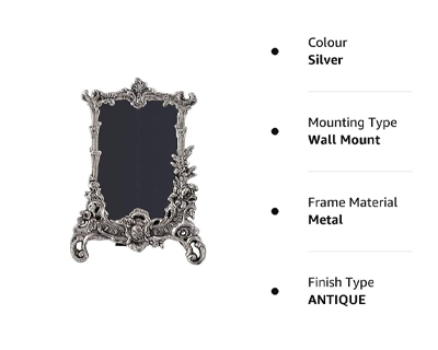 White Metal Rectangular Photo Frame