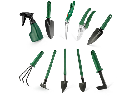 Gardening Tools for Home Gardening Kit Set Plant Care Including Anti-Rust Trowel Fork with Portable Storage Case